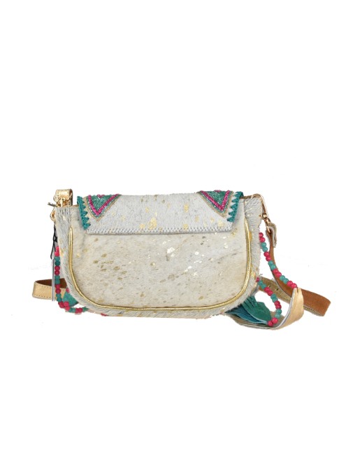 Leather fur shoulder bag -... 2