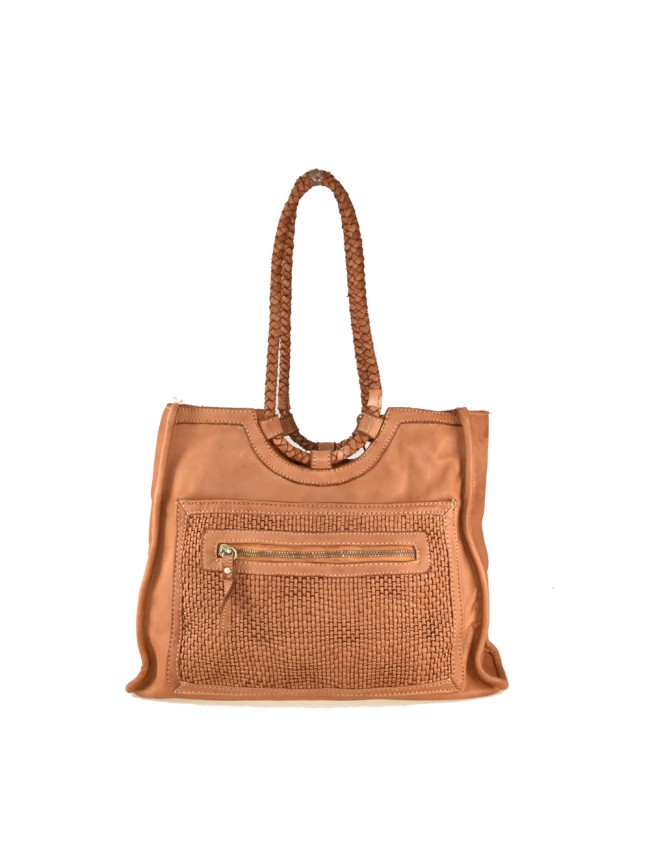 Borsa  da spalla in pelle effetto vintage - NZ58864