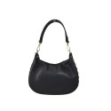 Woman leather shoulder bag with studs - AV29832