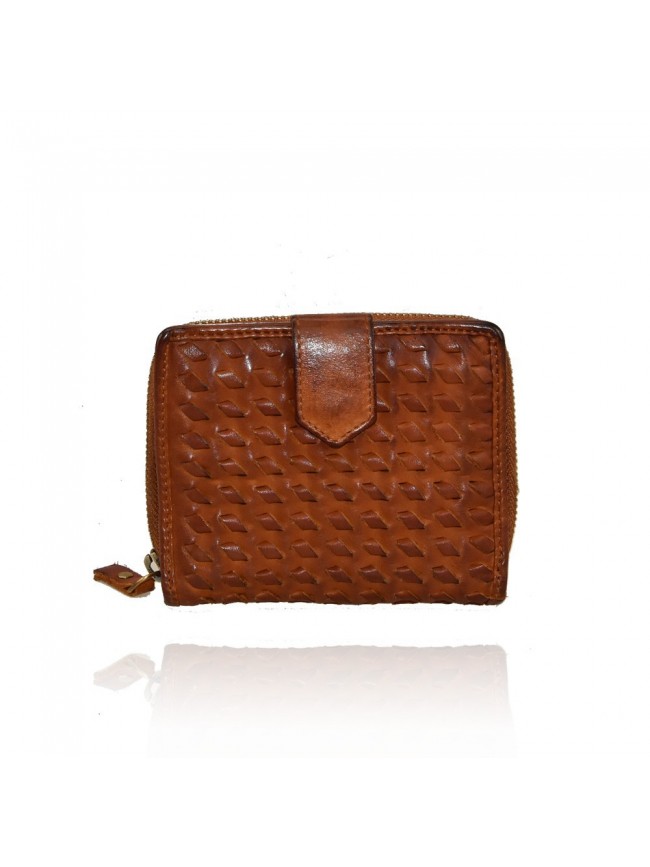 Portafoglio in pelle effetto vintage...