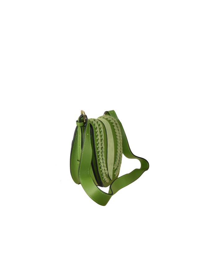 Leather bag with shoulder strap -...