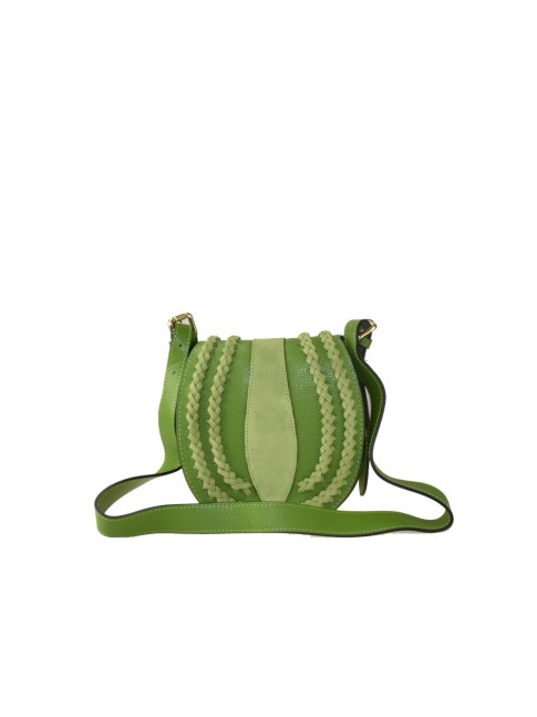 Leather bag with shoulder...