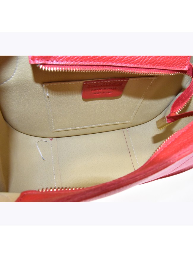 Leather bag with shoulder strap -...