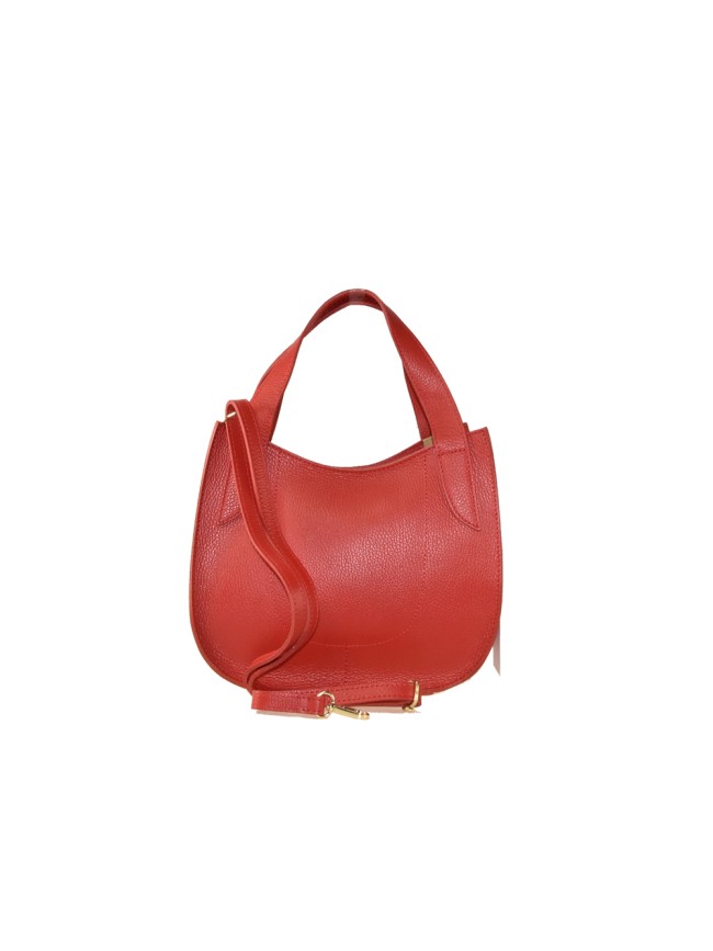 Leather bag with shoulder strap -...