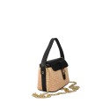 Borsa a mano  in pelle e raffia con tracolla - RP26828
