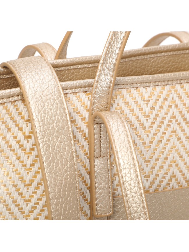 Borsa a spalla donna in tessuto &...