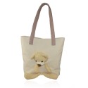 Borsa a spalla donna in tessuto con accessorio - OS28831
