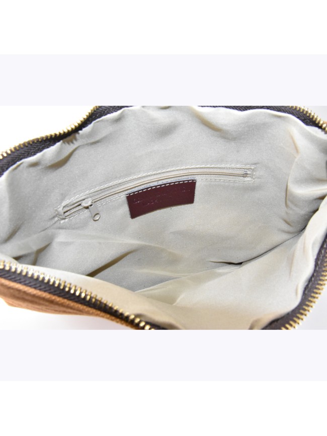 Woman leather pochette 100% made...