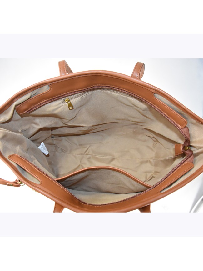 Borsa a mano  in ecopelle e raffia...