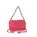 Woman textile shoulder bag - H02303