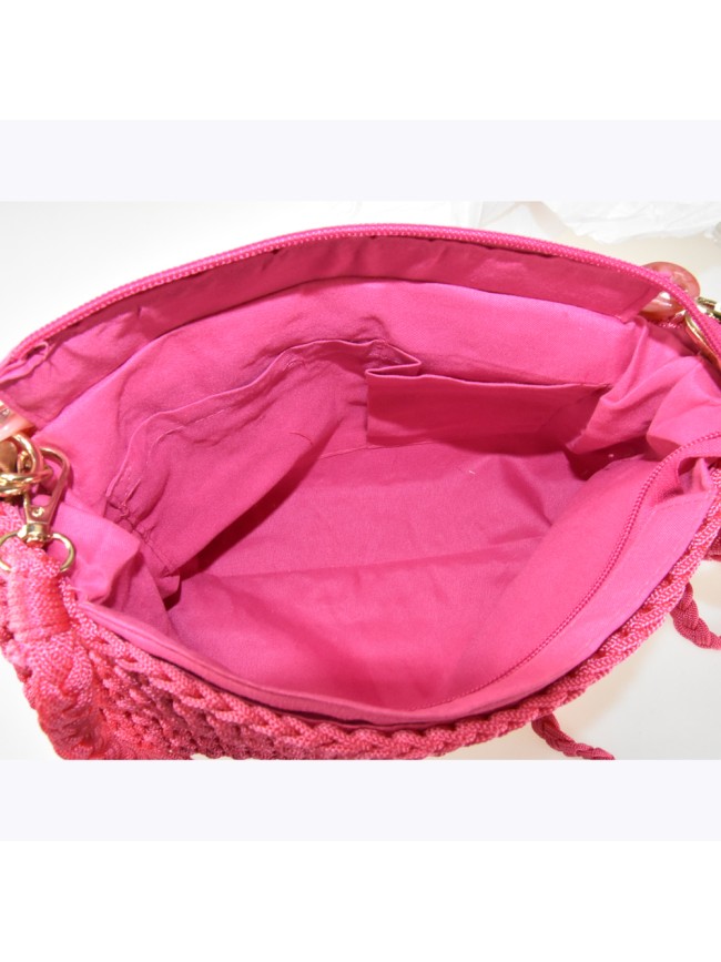 Woman textile shoulder bag - H02303