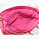 Woman textile shoulder bag - H02303