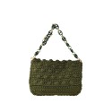 Woman textile shoulder bag - H02303