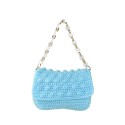 Woman textile shoulder bag - H02303