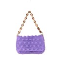 Woman textile shoulder bag - H02303
