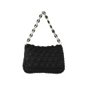 Woman textile shoulder bag - H02303