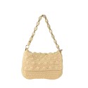 Woman textile shoulder bag - H02303
