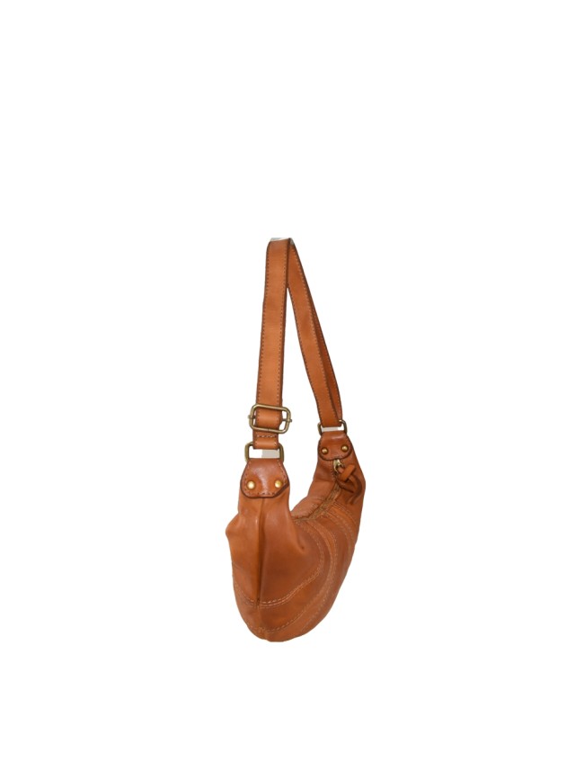 Woman vintage leather hand & shoulder...