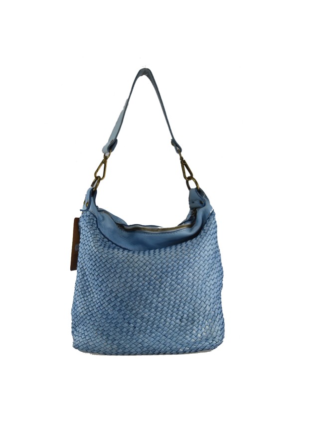 Vintaage shopping woven leather bag -...