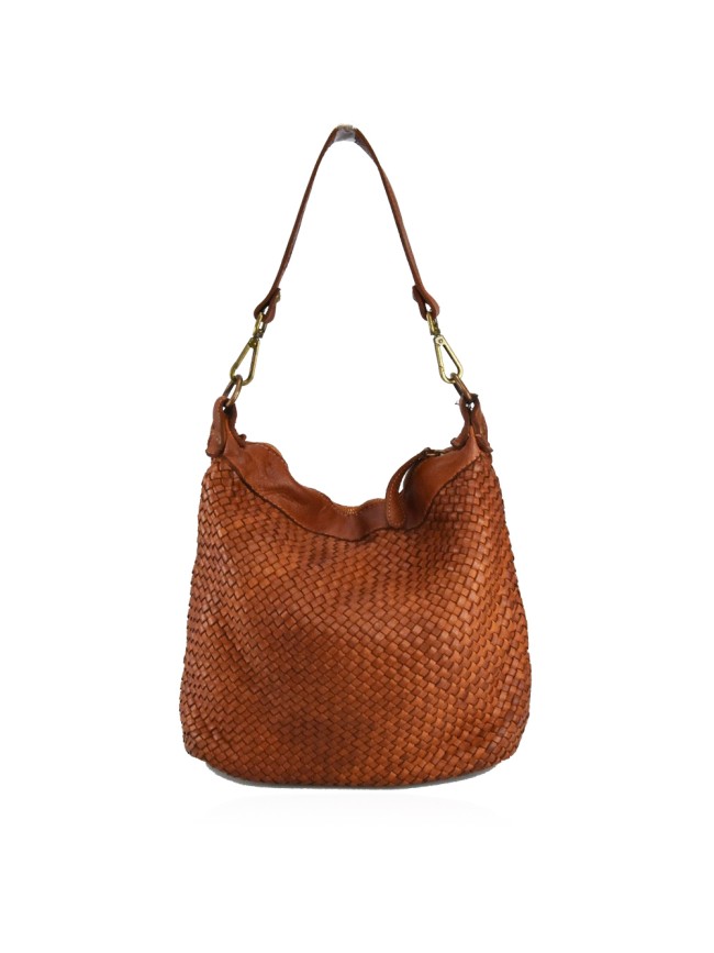 Borsa shopping piccola  in pelle intrecciata - AY42846