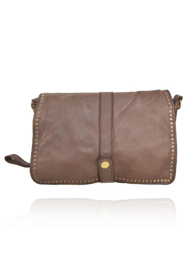 Woman washed leather pochette - AY49854