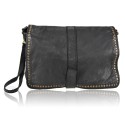Woman washed leather pochette - AY49854