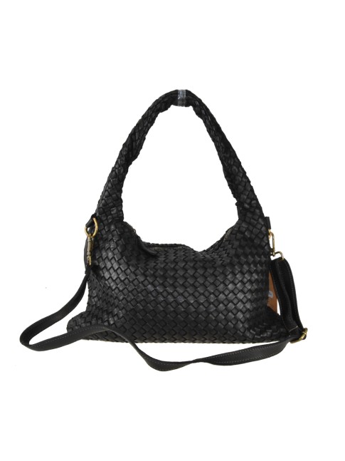Woman washed leather bag -...