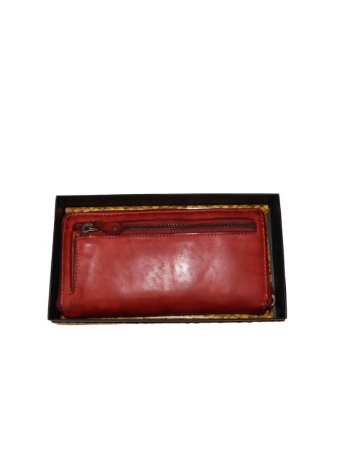 Woman washed leather wallet...