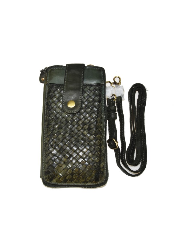 Woman leather shoulder pochette - 1764
