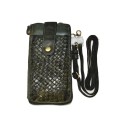 Woman leather shoulder pochette - 1764
