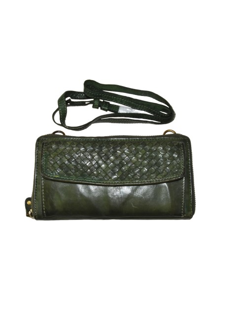 Woman washed leather wallet...