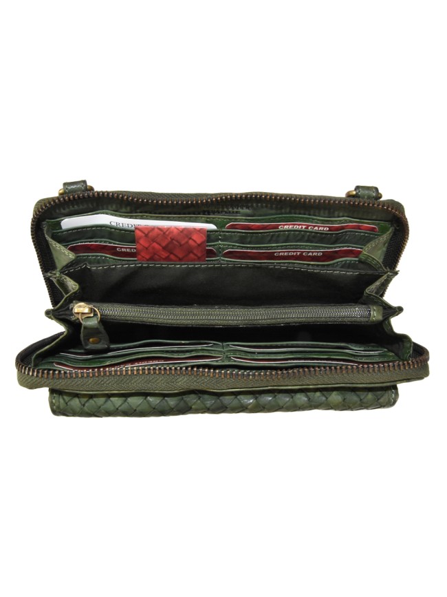 Portafoglio in pelle effetto vintage...