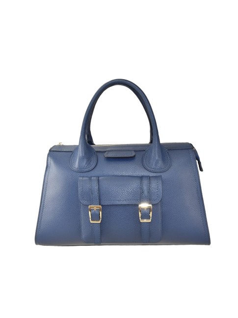 Leather handbag with...