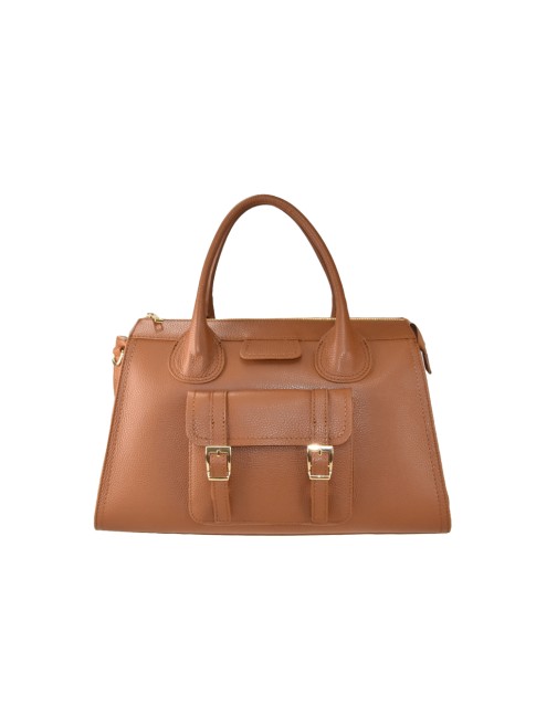 Leather handbag with... 2