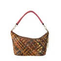Borsa in pelle patchwork intrecciato - 2990