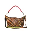 Borsa in pelle patchwork intrecciato - 2990