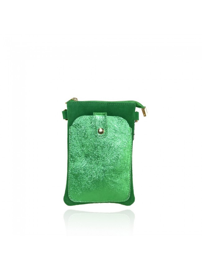 Woman leather mobile pochette - LS17819