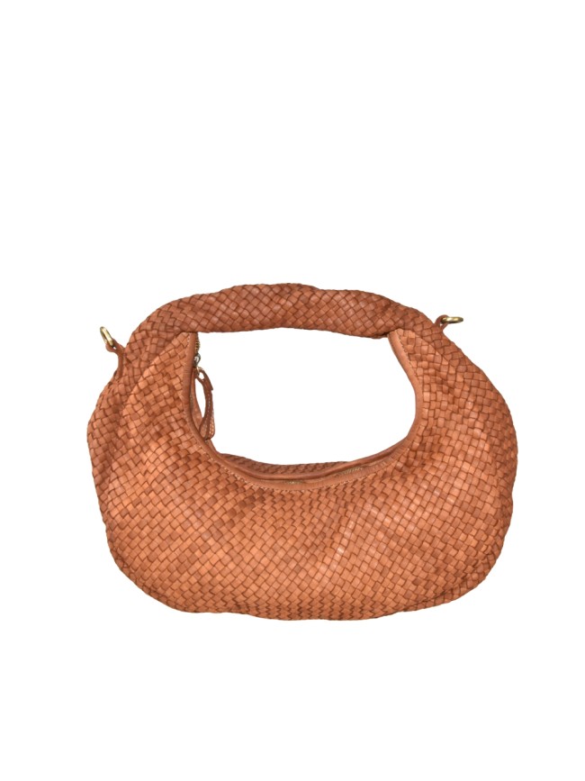 Borsa a mano  in pelle vintage intrecciato con tracolla - ZN56861