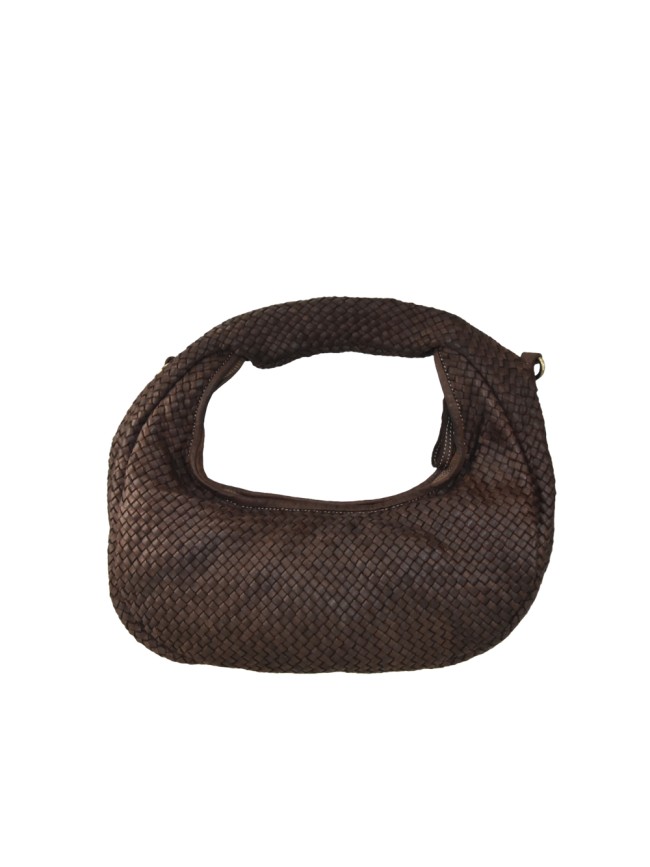 Borsa a mano  in pelle vintage intrecciato con tracolla - ZN56861