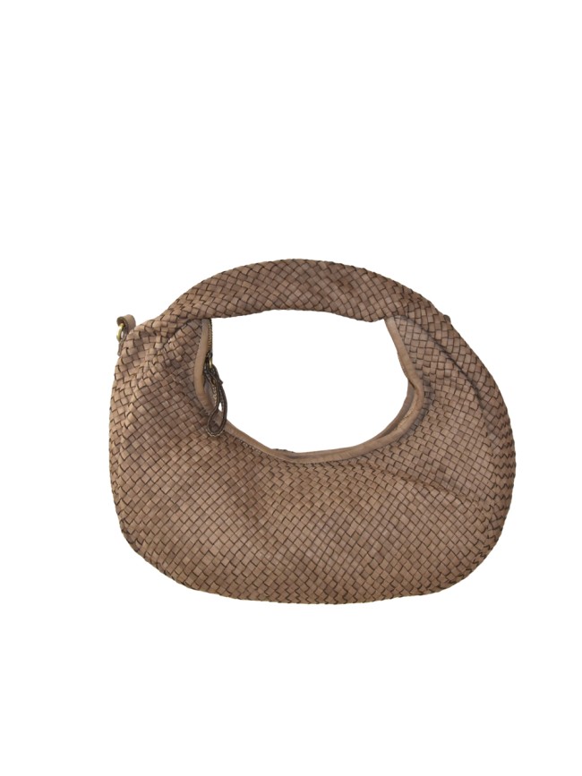 Borsa a mano  in pelle vintage intrecciato con tracolla - ZN56861
