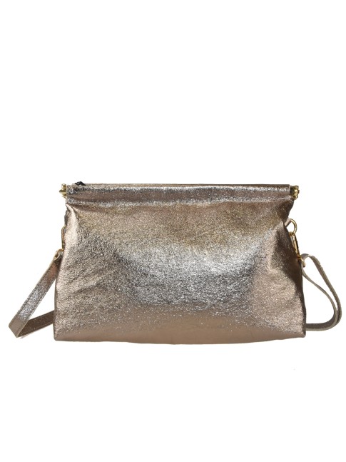 Leather handbag with...