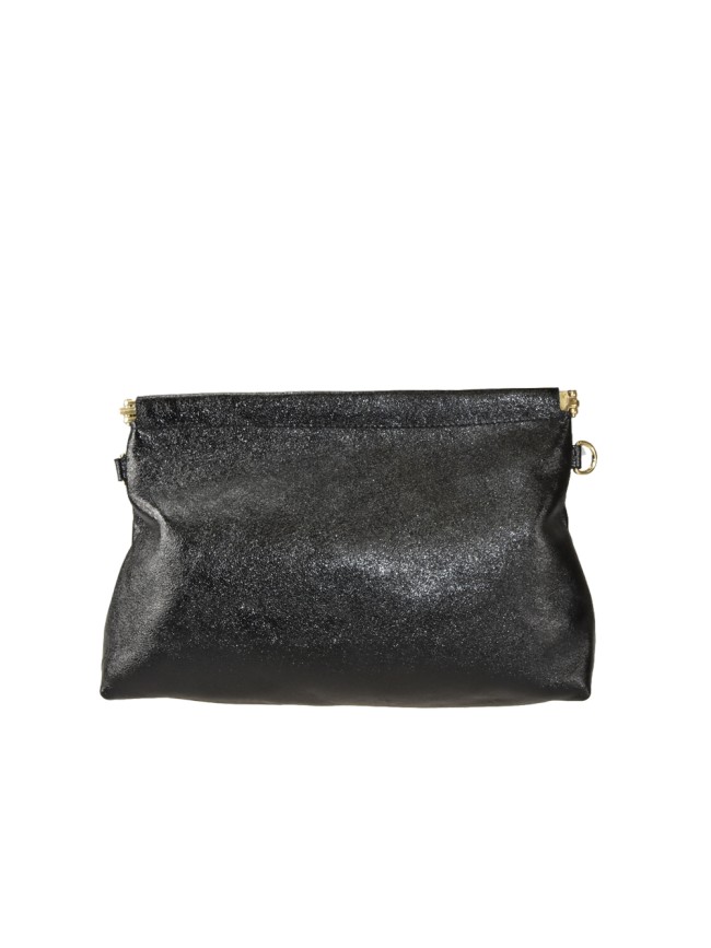 Leather handbag with shoulder strap -...