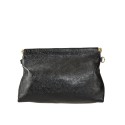 Leather handbag with shoulder strap - PP23825
