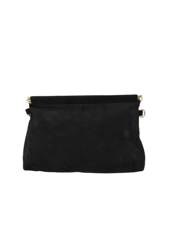 Leather handbag with shoulder strap -...