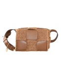 Eco-leather & fur shoulder bag - BO315