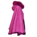 Synthetic fur doubleface cape - SL159