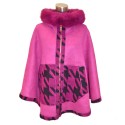 Synthetic fur doubleface cape - SL159