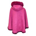 Synthetic fur doubleface cape - SL159
