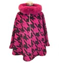 Synthetic fur doubleface cape - SL159