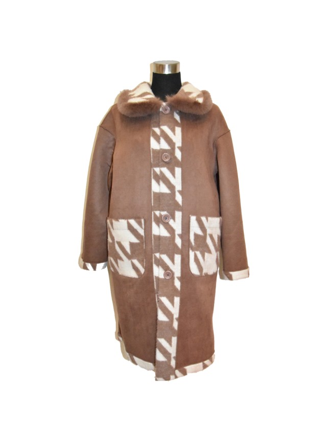 Giacca in ecopelliccia double face -...